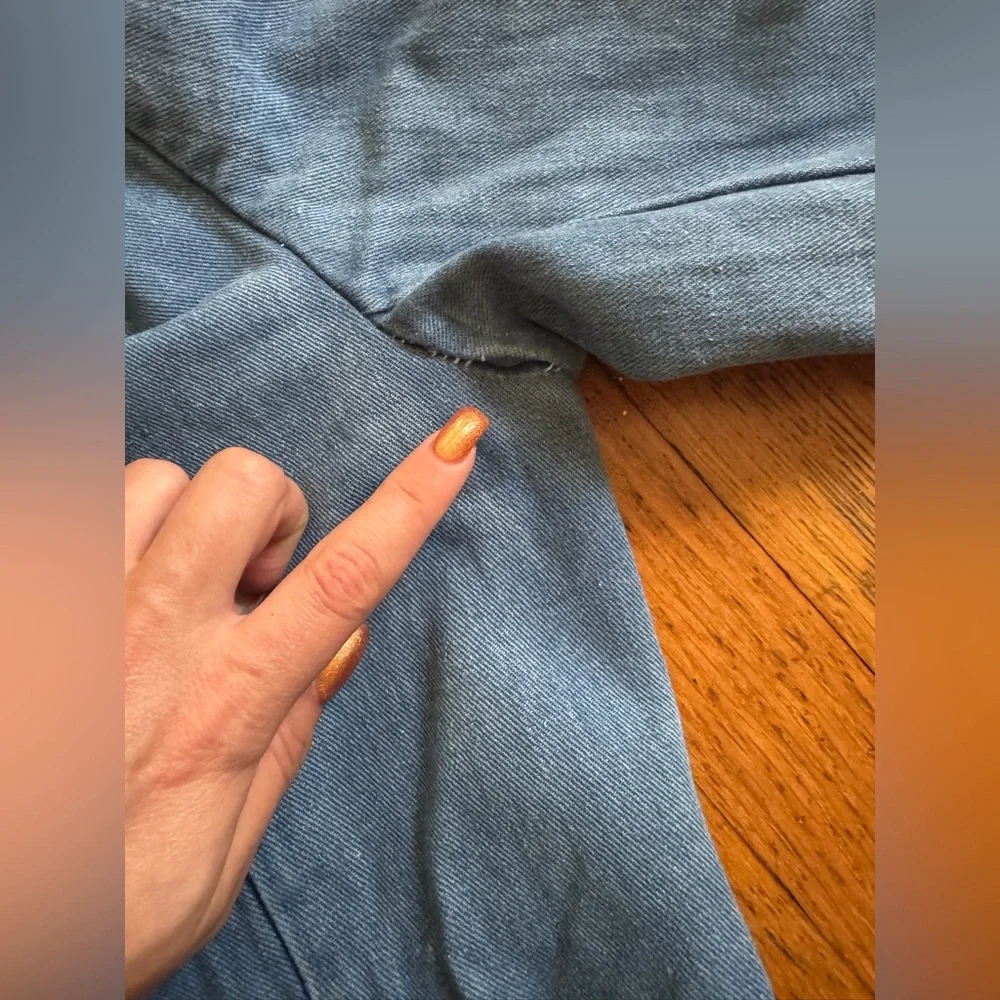 70s Vintage Brittania Mid Wash Denim Dress - Picture 6 of 10